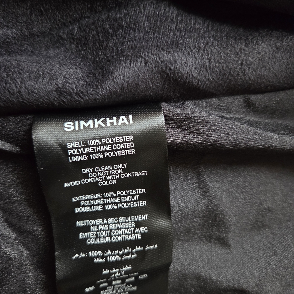 Simkai Vegan Leathe Black Size 0 - Picture 9 of 11